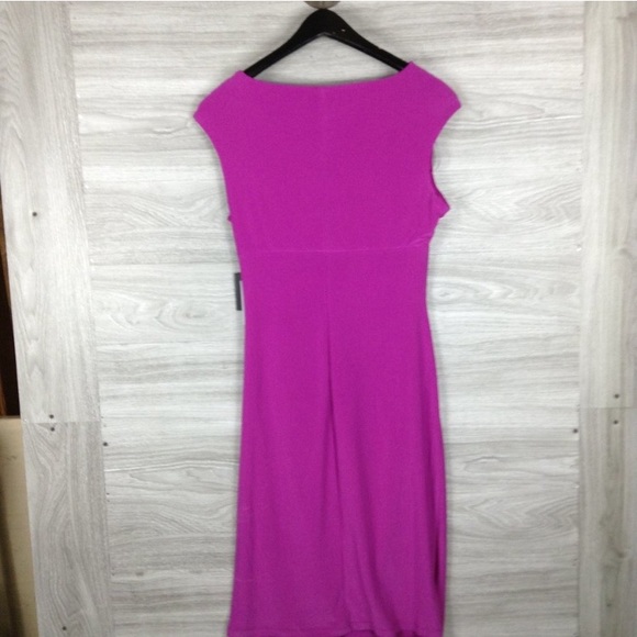 NWT NORDSTROM MARINA ONYX NITE RUCHED WRAP DRESS - Picture 7 of 10